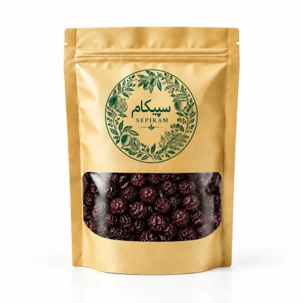 آلبالو خشک سپیکام در بسته بندی متالایزر طلایی